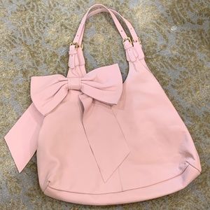REDValentino Pink Bow Leather Handbag
